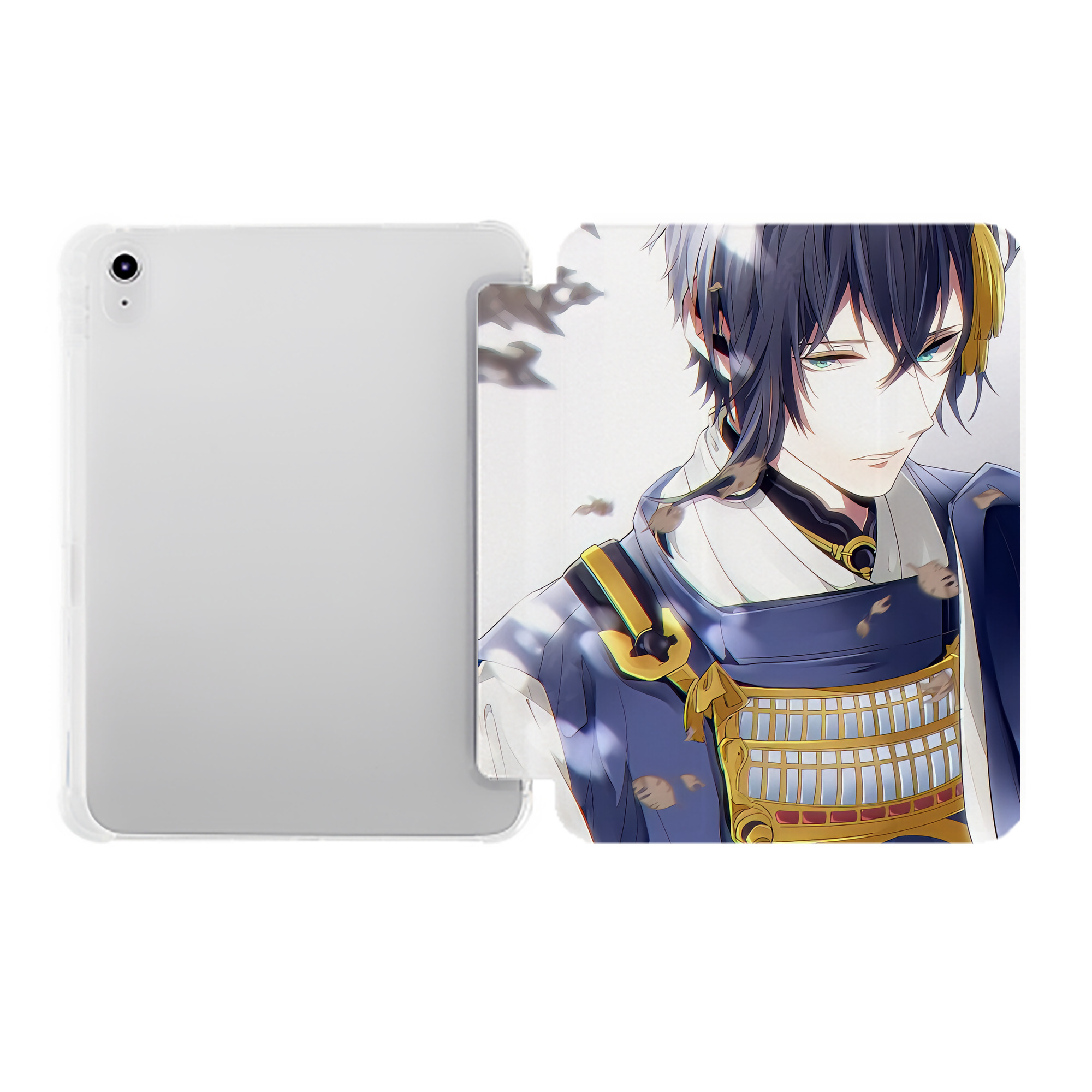 （画像用） 刀剣乱舞 Touken Ranbu IPad ケース ペン収納付き 三つ折りスタンド PUレザー×シリコン 対応機種9.5/10.5/10.9インチ
